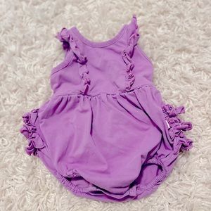 Ruffle butts purple romper 0-3 months